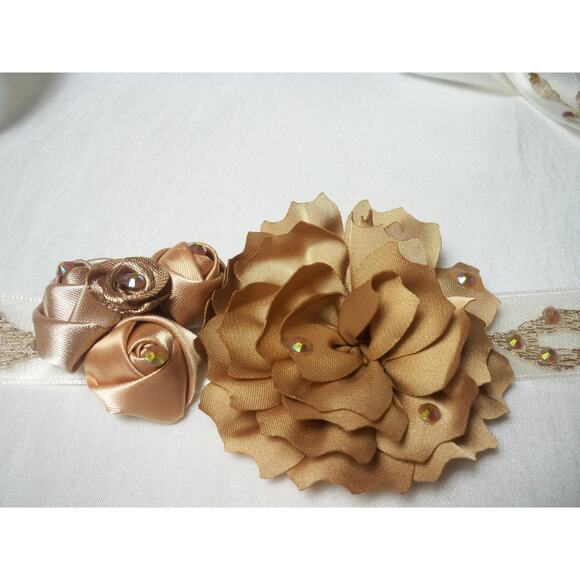 skinny rhinestone lace floral belt sash bridal wedding dress sash belt - Picture 7 of 7